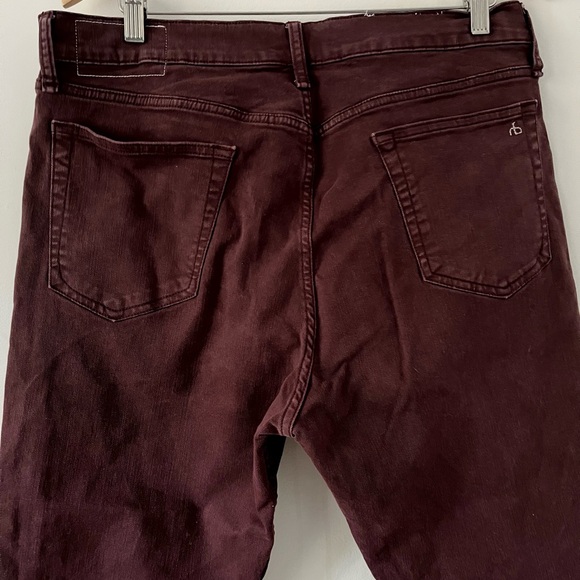 Rag & Bone Fit 2 Slim Dark Red Men Jeans - Picture 11 of 13